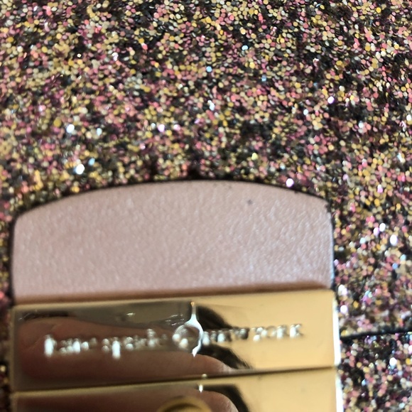 Kate Spade Rose Gold Sunset Lane Glitter Clutch Wallet - Picture 5 of 16